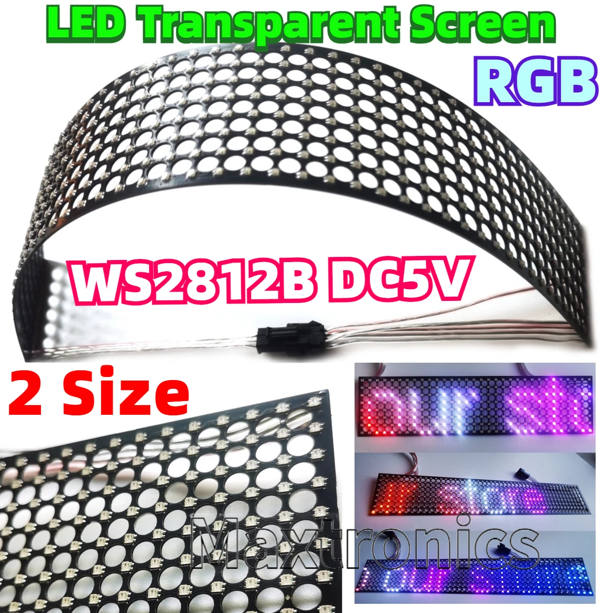 Rgb Led Matrix 8X8 - WS2812B LED transparant scherm Full-Color RGB